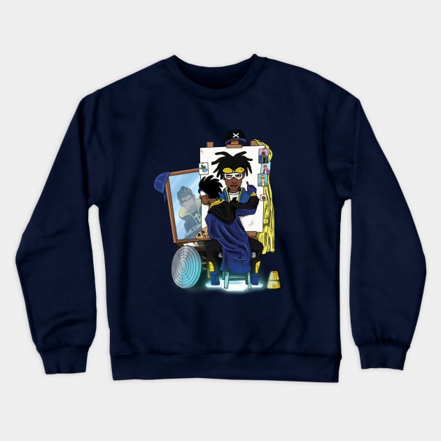 Static Self Portrait Crewneck Sweatshirt by Creative Wiz